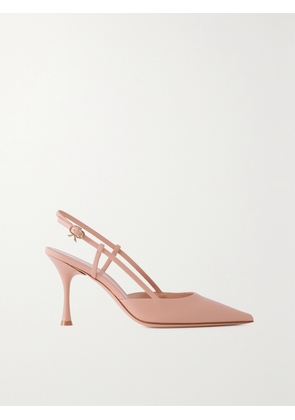 Gianvito Rossi - Ascent 85 Leather Slingback Pumps - Neutrals - IT34,IT35,IT35.5,IT36,IT36.5,IT37,IT37.5,IT38,IT38.5,IT39,IT39.5,IT40,IT40.5,IT41,IT41.5,IT42