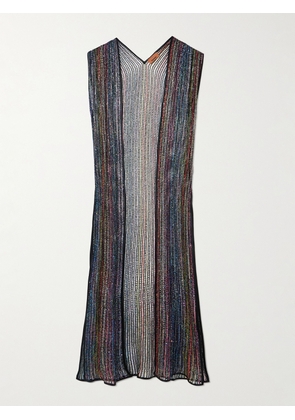 Missoni - Sequined Metallic Crochet-knit Coverup - Black - small,medium,large