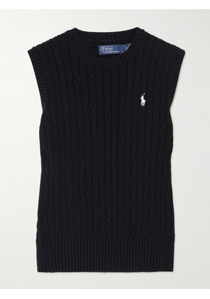 Polo Ralph Lauren - Embroidered Cotton Vest - Black - xx small,x small,small,medium,large,x large