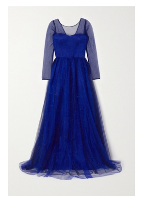 RASARIO - Glittered Tulle Gown - Blue - FR 34,FR 36,FR 38,FR 40,FR 42,FR 44