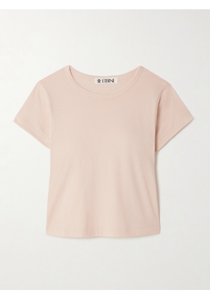 ÉTERNE - Baby Tee Cropped Cotton And Modal-blend Jersey T-shirt - Pink - x small,small,medium,large,x large
