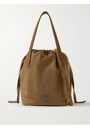 KHAITE - Rory Suede-trimmed Shell Bucket Bag - Green - One size