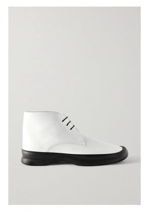 The Row - Town Patent-leather Ankle Boots - Off-white - IT36,IT37,IT37.5,IT38,IT38.5,IT39,IT39.5,IT40,IT41,IT42