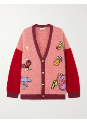 ALÉMAIS - + Anouk Colantoni Court Oversized Jacquard Cardigan - Pink - xx small,x small,small,medium,large,x large