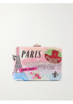 Judith Leiber Couture - Souvenir Crystal-embellished Silver-tone Clutch - Pink - One size