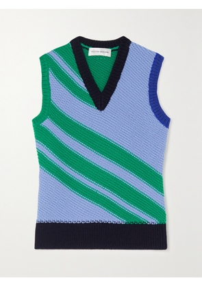 Victoria Beckham - Striped Wool Tank - Green - x small,small,medium,large