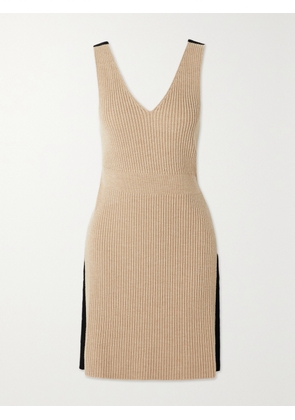 LOEWE - Backless Ribbed Wool Tunic - Neutrals - x small,small,medium,large