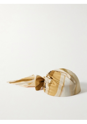 Eugenia Kim - Gigi Striped Satin Head Scarf - Ivory - One size