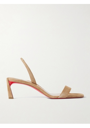Christian Louboutin - O Condora 55 Suede Slingback Sandals - Neutrals - IT36,IT36.5,IT37,IT37.5,IT38,IT38.5,IT39,IT39.5,IT40,IT40.5,IT41,IT41.5,IT42