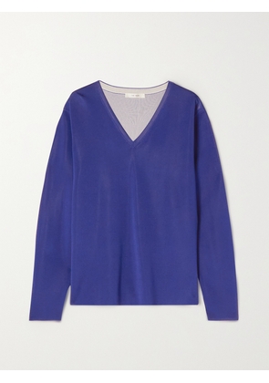 The Row - Lucla Knitted Sweater - Blue - x small,small,medium,large,x large