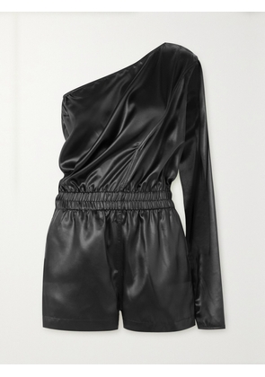 Rick Owens - Convertible One-sleeve Satin Playsuit - Black - IT38,IT40,IT42,IT44,IT46,IT48