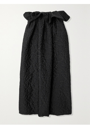 Dries Van Noten - Strapless Ruffled Jacquard Midi Dress - Black - FR 34,FR 36,FR 38,FR 40,FR 42,FR 44