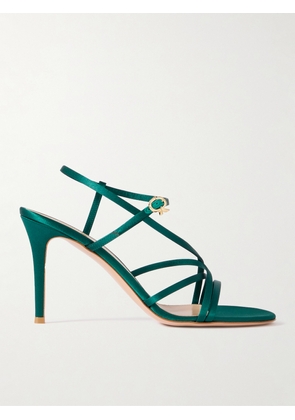Gianvito Rossi - 85mm Satin Sandals - Green - IT36,IT36.5,IT37,IT37.5,IT38,IT38.5,IT39,IT39.5,IT40,IT40.5,IT41,IT41.5,IT42