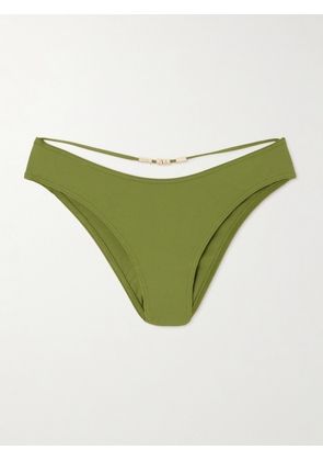 Eres - Lava Cutout Embellished Bikini Briefs - Green - FR 36,FR 38,FR 40,FR 42,FR 44