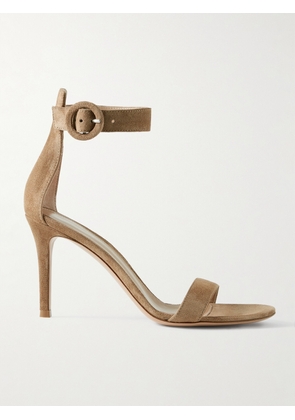 Gianvito Rossi - Portofino 85 Suede Sandals - Brown - IT34,IT34.5,IT35,IT35.5,IT36,IT36.5,IT37,IT37.5,IT38,IT38.5,IT39,IT39.5,IT40,IT40.5,IT41,IT41.5,IT42