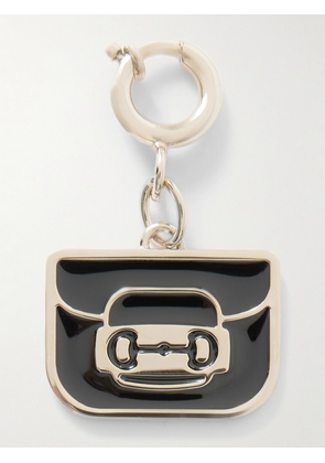 Gucci - Gold-tone And Enamel Bag Charm - Black - One size
