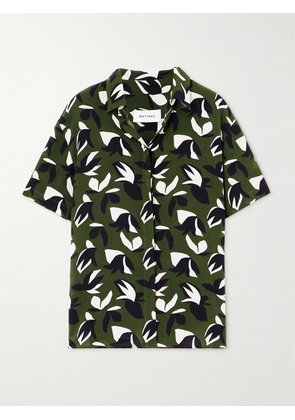 Matteau - Printed Silk-crepe Shirt - Green - 1,2,3,4,5