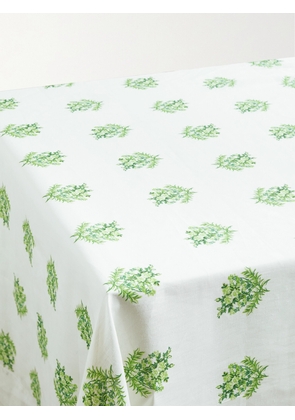 Emilia Wickstead - Floral-print Linen Tablecloth - Green - One size