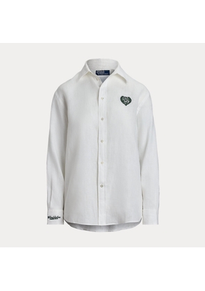 Wimbledon Oversize Fit Crest Linen Shirt