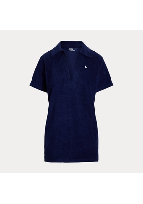 Cotton Terry Polo Dress Cover-Up