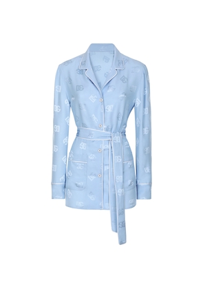 Dolce & Gabbana Silk Logo Pyjama Shirt