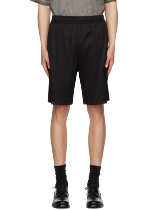 Burberry Black Graphic Varsity Shorts