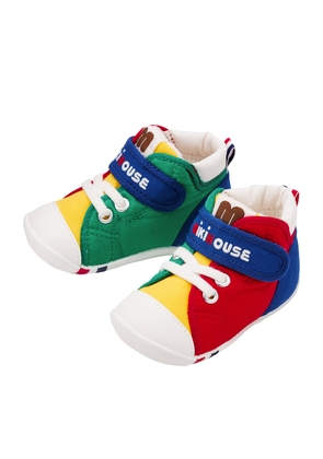 Miki House Velcro High-Top Sneakers