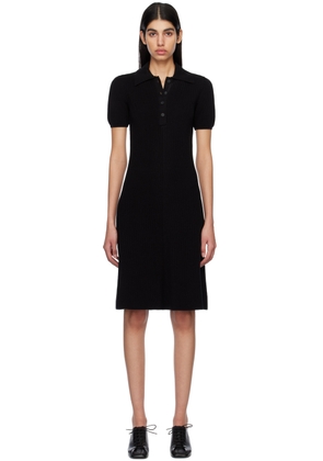 Joseph Black Spread Collar Midi Dress