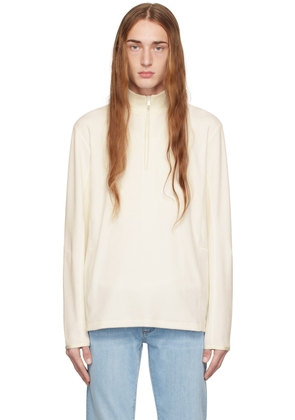 ZEGNA White Half-Zip Sweater