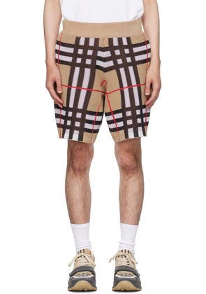 Burberry Beige Check Shorts