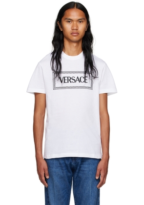 Versace White Embroidered T-Shirt