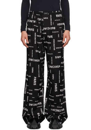 Balenciaga Black Scribble Pyjama Pants