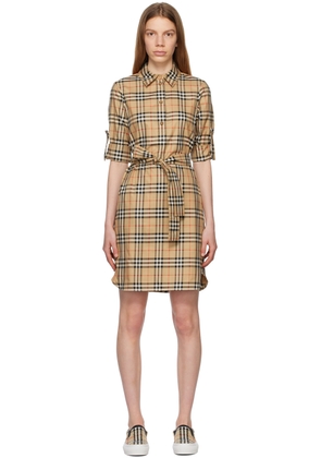 Burberry Beige Vintage Check Minidress