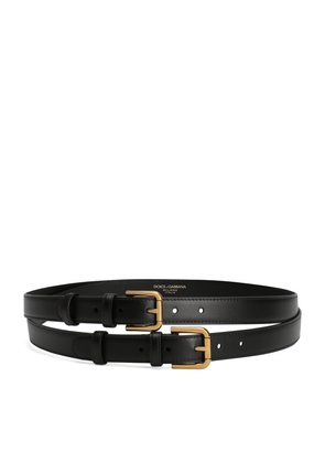Dolce & Gabbana Calfskin Double Belt