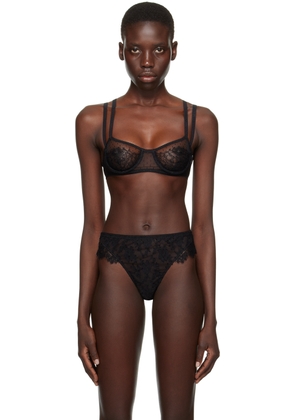 Dolce & Gabbana Black Floral Bra