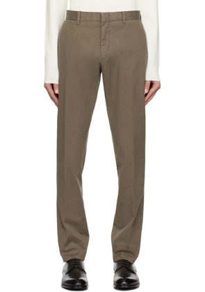ZEGNA Taupe Four-Pocket Trousers
