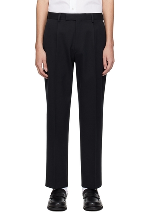 ZEGNA Black Pleated Trousers