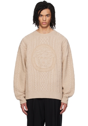 Versace Beige Medusa Sweater
