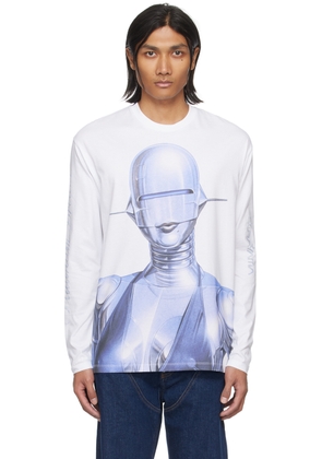 Stella McCartney White Sexy Robot Long Sleeve T-Shirt