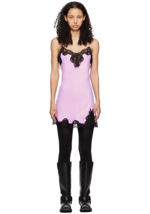Marques Almeida Pink Sweetheart Neck Minidress