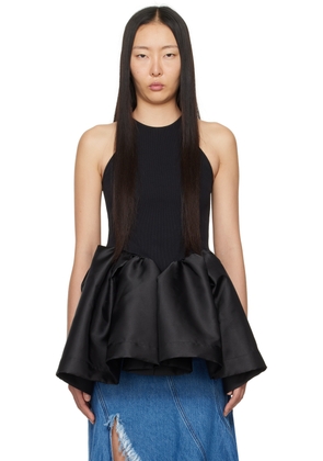 Marques Almeida Black Paneled Tank Top