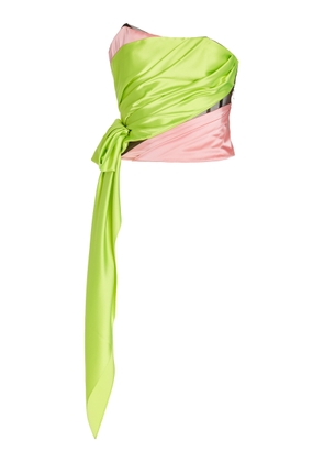 Halpern Draped Asymmetric Bustier Top - Moda Operandi