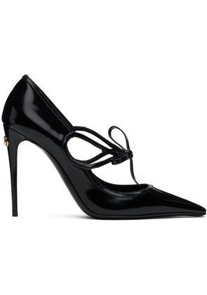 Dolce & Gabbana Black Mun Polished Calfskin Pumps
