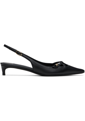 Dolce & Gabbana Black Mun Nappa Leather Heels