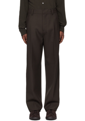 ZEGNA Brown Wool Trousers