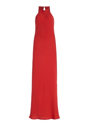 Giuliva Heritage The Martha Checked-Silk Maxi Dress - Moda Operandi