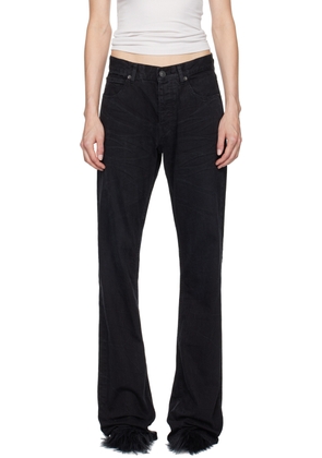Balenciaga Black Low Waist Straight Jeans