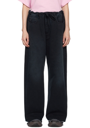 Balenciaga Navy Oversized Baggy Jeans