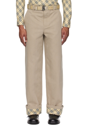 Burberry Beige Cotton Carpenter Trousers