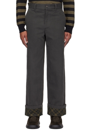 Burberry Black Cotton Carpenter Trousers